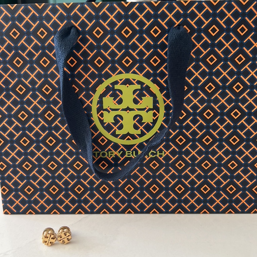 Tory Burch logo stud earrings